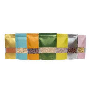 Matt Standy Pouch with Zipper with Window (Pack of 50)